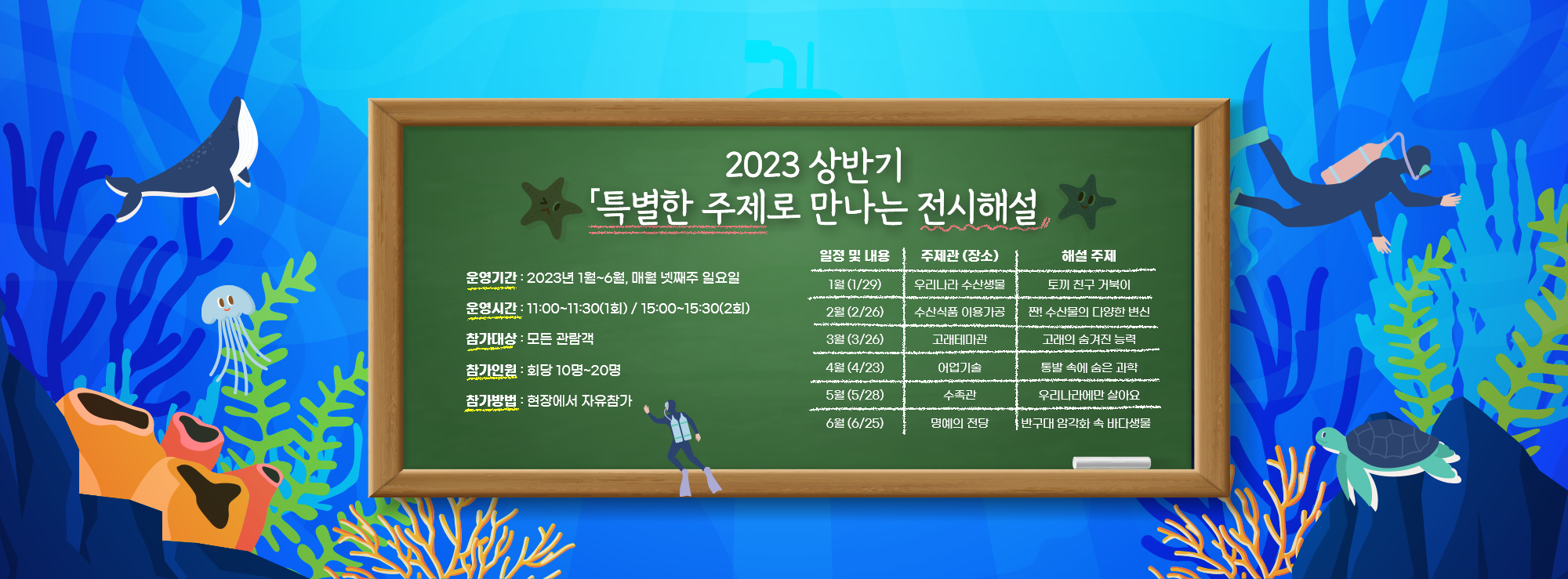 2023 상반기 「특별한 주제로 만나는 전시해설」 운영 안내